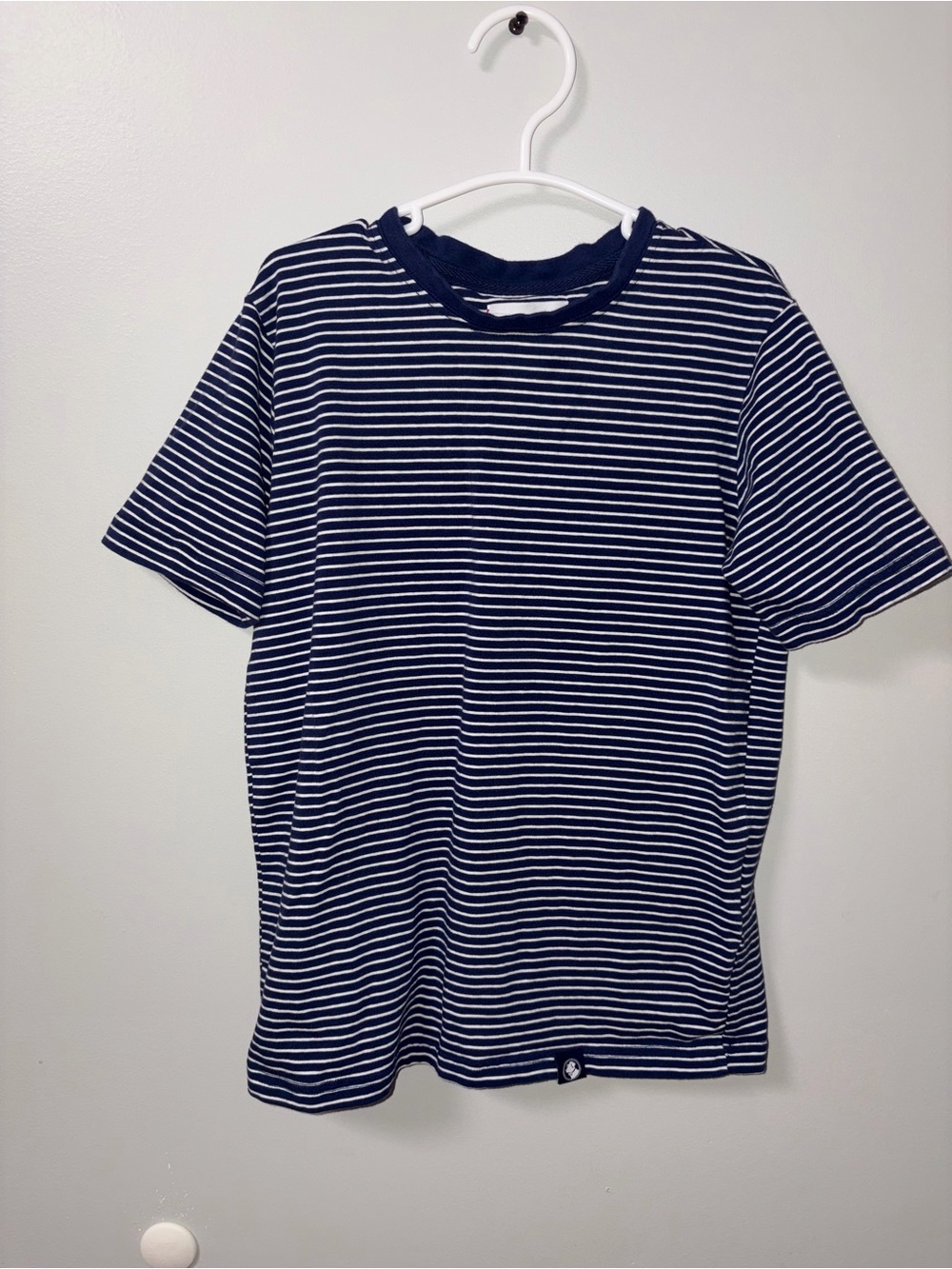 Southern Proper Navy White Striped Short Sleeve Tee Boys M 8/10 Preppy Summer